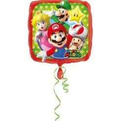 Super Mario kwadratowy balon foliowy 43cm