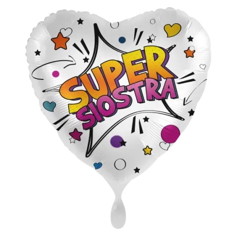 SUPER SIOSTRA balon foliowy serce 18"
