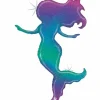 Syrenka holograficzna balon foliowy 36"
