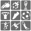 Szablony do tatuaży brokatowych ZESTAW 15 szt. mix Football