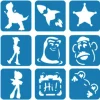 Szablony do tatuaży brokatowych ZESTAW 15 szt. mix Toy Story