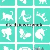 Szablony do tatuaży brokatowych ZESTAW 12 szt.