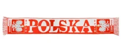 Szalik Kibica - Polska BIAŁO-CZERWONY dwustronny tkany