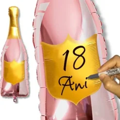 Szampan butelka balon foliowy PERSONALIZOWANY 37x90 cm