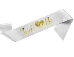 Szarfa Bride to Be biała - wieczór panieński