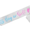 Szarfa satynowa na Baby Shower - Boy or Girl