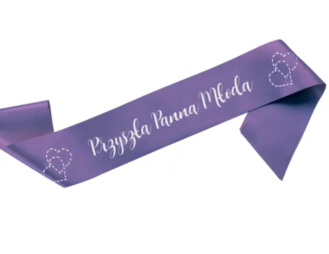 Szarfa satynowa panieński Przyszła Panna Młoda (różne kolory)