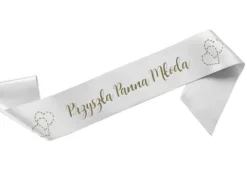 Szarfa satynowa panieński Przyszła Panna Młoda (różne kolory)