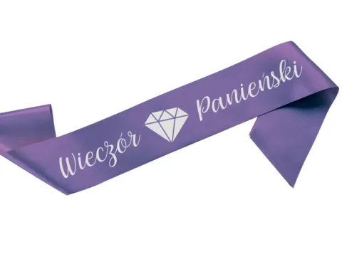 Szarfa satynowa WIECZÓR PANIEŃSKI (różne kolory)