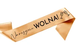 Szarfa satynowa Nareszcie WOLNA! (rozwód, odejście z pracy)