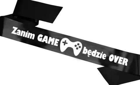 Szarfa satynowa Wieczór kawalerski - Zanim GAME będzie OVER