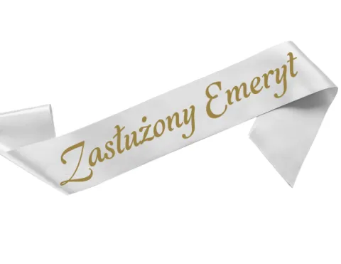 Szarfa satynowa ZASŁUŻONY EMERYT emerytura