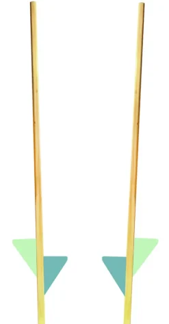 Szczudła drewniane cyrkowe dwustopniowe podwójne MIĘTOWO LIMONKOWE 170 cm dla dzieci i dorosłych