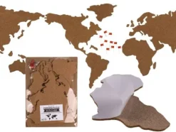 Tablica korkowa MAPA ŚWIATA puzzle 2w1