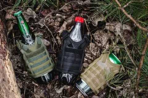 Taktyczna kamizelka na butelkę - CZARNA