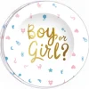 Talerzyki papierowe Boy or Girl BABY BHOWER 23 cm 6 szt.