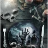 Talerzyki papierowe Cmentarz HALLOWEEN 23 cm 6 szt.
