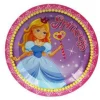 Talerzyki papierowe Księżniczki Princess okrągłe 6 szt
