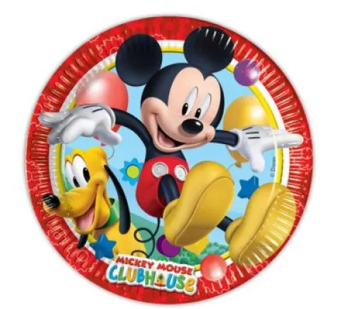 Talerzyki papierowe Mickey okrągłe 8 szt