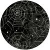 Talerzyki papierowe okrągłe Pajęczyna halloween 23 cm 8 szt.