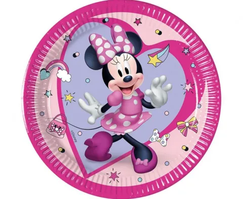 Talerzyki Myszka MINNIE JUNIOR okrągłe 20 cm 8 szt.