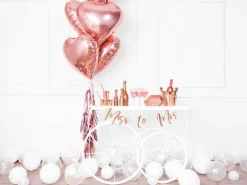 Talerzyki papierowe Bride Squad złoty róż 23cm 6 szt.