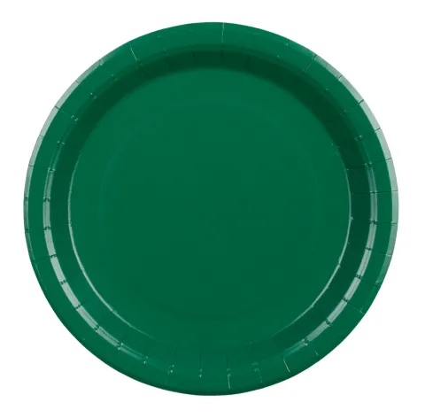 Talerzyki papierowe ciemny zielony 23 cm, 6 szt. PartyDeco