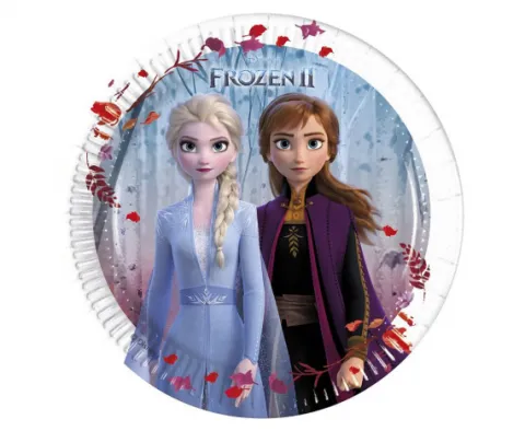 Talerzyki papierowe Kraina Lodu 2 Anna Elsa 20 cm 8 szt.