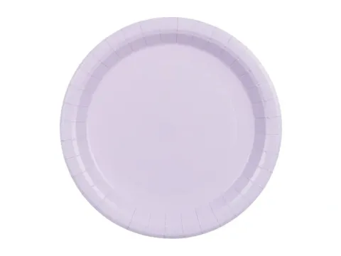 Talerzyki papierowe lawendowe 23 cm, 6 szt. PartyDeco