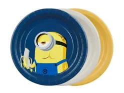 Talerzyki papierowe Minionki 18 cm 6 szt.
