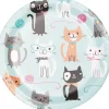 Talerzyki papierowe Purrfect Party Kotki 18 cm 8 szt.