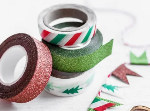 Taśma dekoracyjna mix 4 szt. Merry Xmas