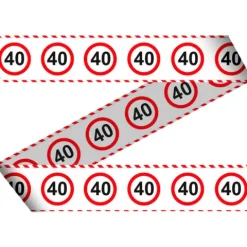 Taśma dekoracyjna urodzinowa 40 urodziny 15m