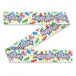 Taśma dekoracyjna Happy Birthday urodziny, kolorowa 12 metrów