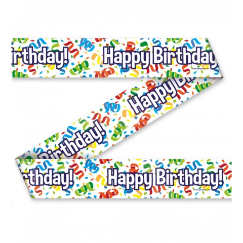 Taśma dekoracyjna Happy Birthday urodziny, kolorowa 12 metrów