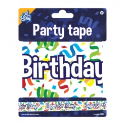 Taśma dekoracyjna Happy Birthday urodziny, kolorowa 12 metrów