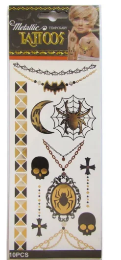 Tatuaże zmywalne na halloween Metallic mix