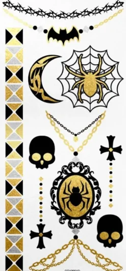Tatuaże zmywalne na halloween Metallic mix