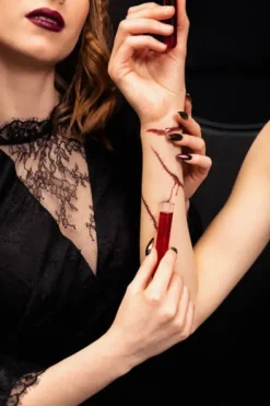 Tatuaże zmywalne wodne Blizny ślady krwi rany Halloween mix