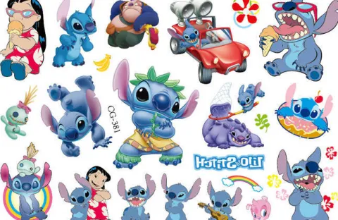 Tatuaże zmywalne wodne dla dzieci Lilo i Stitch