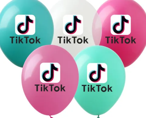 TIKTOK balon gumowy z nadrukiem 1 szt. mix