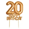 Topper 20 Happy Birthday napis dekoracja na tort