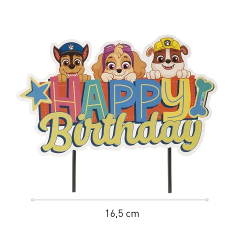 Topper na tort urodzinowy Happy Birthday Psi Patrol