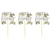 Toppery dekoracyjne, pikery na imprezę Baby Shower 12 szt. Seria Botanical
