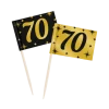 Toppery dekoracyjne, pikery na imprezę 70-ste urodziny 50 szt.