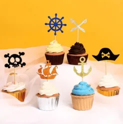 Toppery na tort piraci 6szt. 13 cm