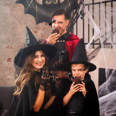 Toppery pikkery na tort Halloween Nietoperze DIY 6 szt.
