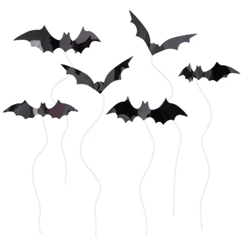 Toppery pikkery na tort Halloween Nietoperze DIY 6 szt.