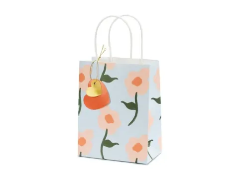 Torebka prezentowa papierowa Kwiaty 8x14x18 cm 1 szt.