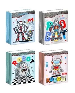 Torebka prezentowa Roboty 32x26x10 cm mix wzorów